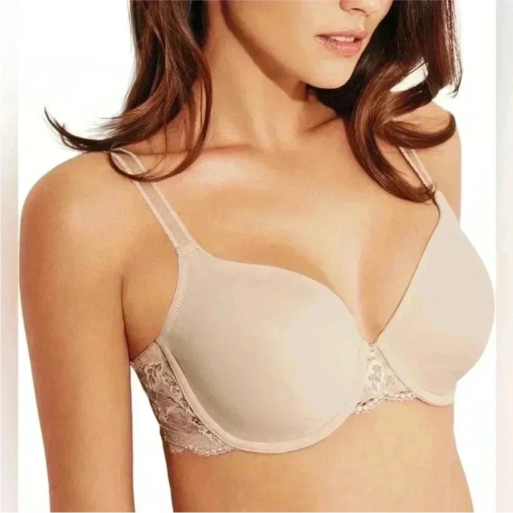 Wacoal French Garden Contour T-Shirt Bra 85340 Nude Beige Color‎